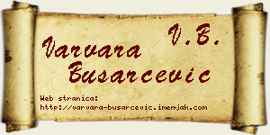 Varvara Busarčević vizit kartica